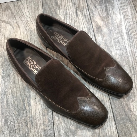 Salvatorre Ferragamo Brown Suade Leathers Shoes main image 4